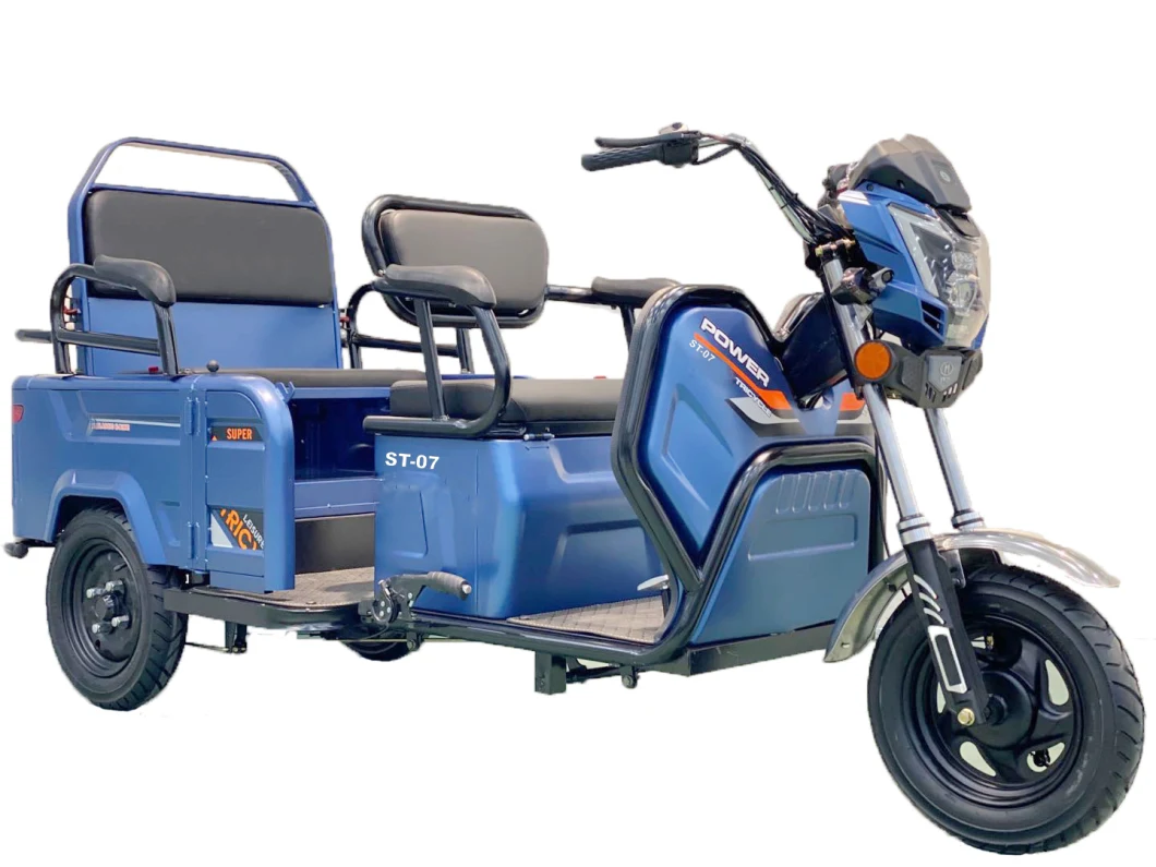Multi-Purpose Foldable Seat Cheap Electric Rickshaw Three Wheel Motorcycle Tricycle for Passengers