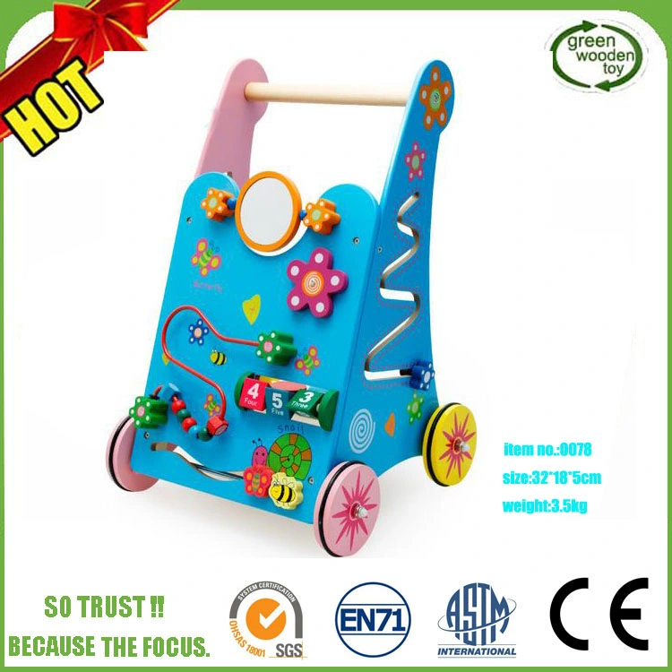 DIY Wooden Educational Multifunctional Baby Walker Toys