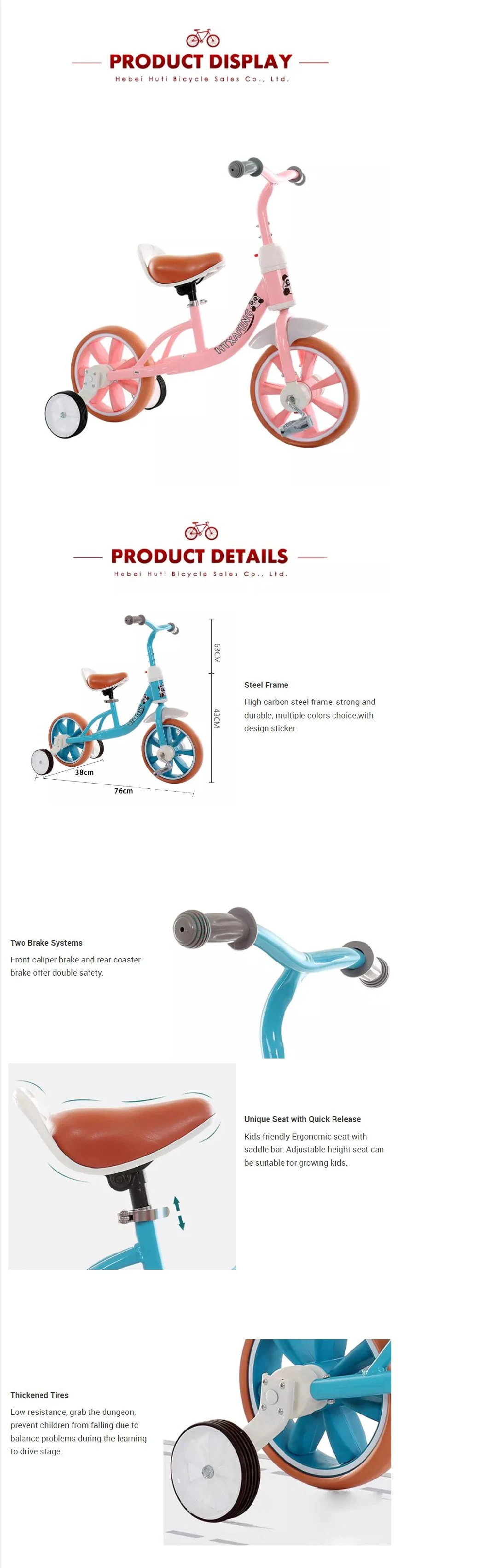 Tricycle Child Bike Foldable Baby Balance Bike 5-in-1 Children′ S Scooter Kids Walker for 1-6 Years Old