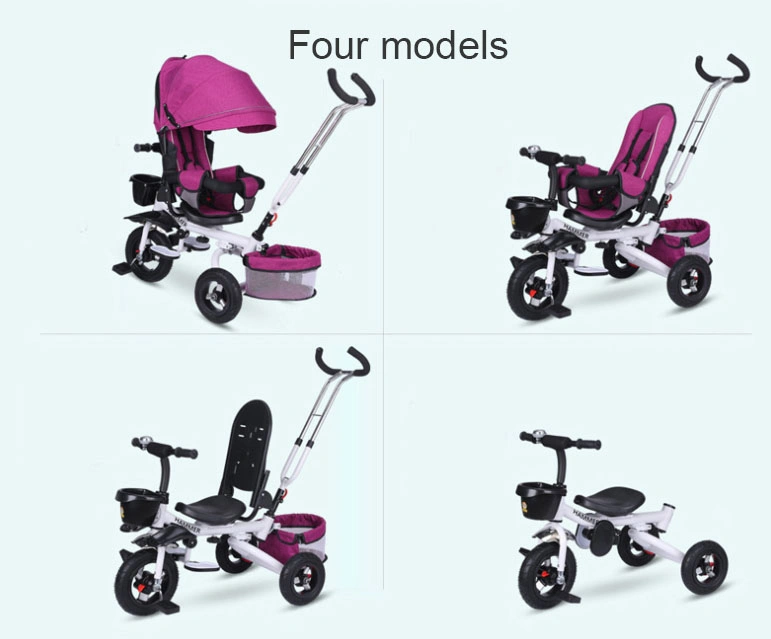 Baby Three-Wheeled and Foldable Tricycle with Handle Toddler