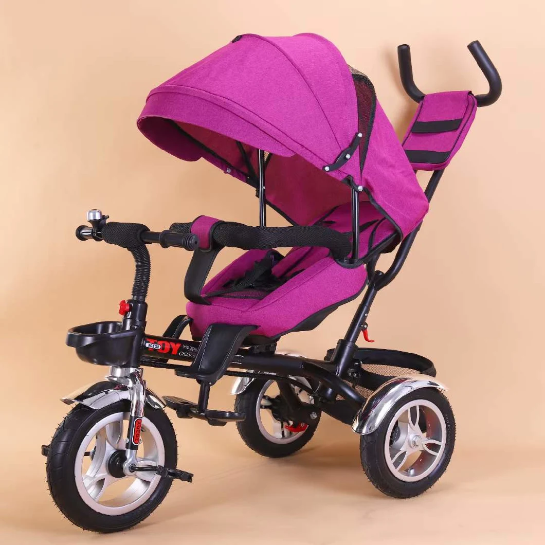 2022 Promotion Baby Tricycle 4 in 1 with Push Handle/ Baby Triciclo Kids/ Kid Tricycle Bicycle Latest Model Children Baby Tricycle
