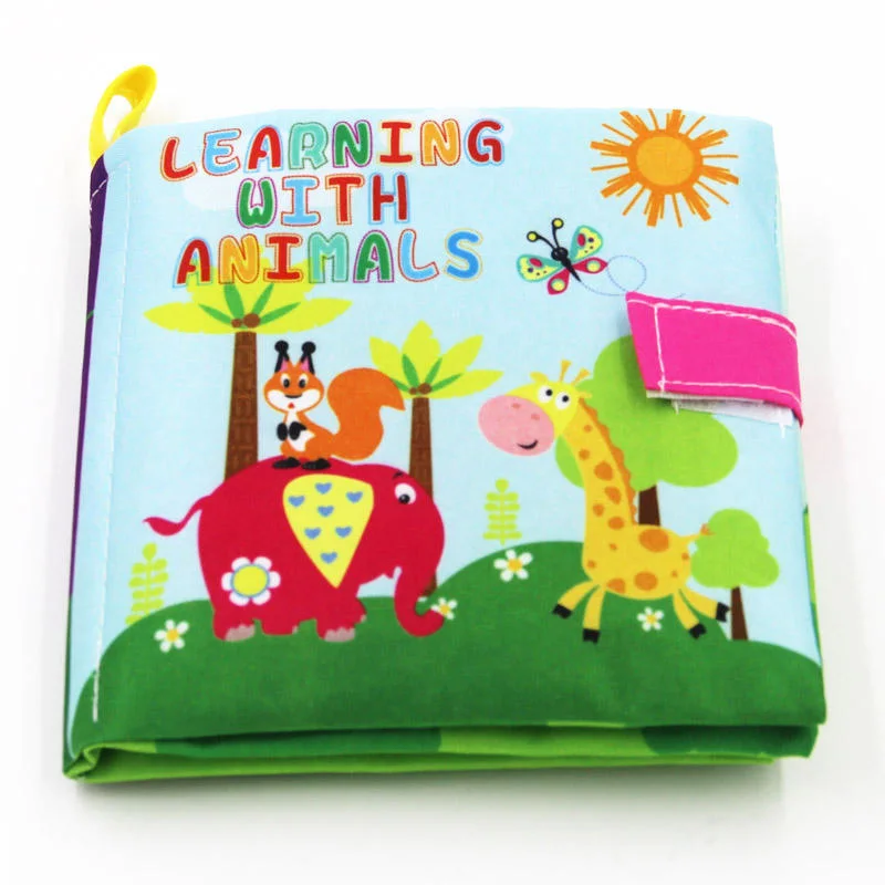 Baby Toys Soft Cloth Books Infant Educational Stroller Rattle