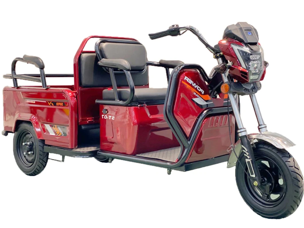Multi-Purpose Foldable Seat Cheap Electric Rickshaw Three Wheel Motorcycle Tricycle for Passengers