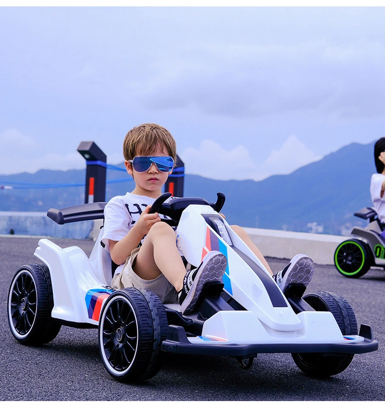 2022 Newest Go-Kart for Kids Children Ride on Car 550 Dual Drive Battery Powered Electric Go Kart Pedal Cars for Kids