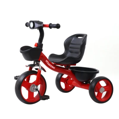 Nuevo triciclo de moda para bebés, triciclo de acero para niños con música/triciclo de plástico para niños de 1 a 6 años/Mini bicicletas baratas para bebés