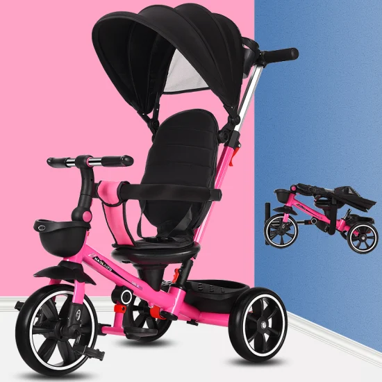 Baby Care 4 en 1 Kid Stroller Trike Paseo en triciclo de cochecito de bebé barato