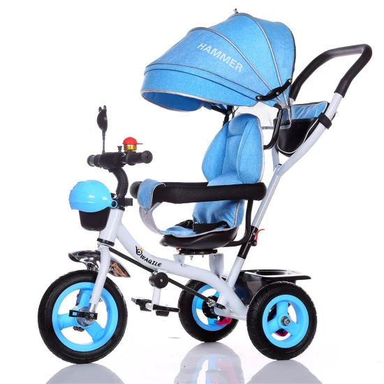 Nuevo diseño 068-07 Bebé Juguete Niños Niños Triciclo Niño 3 en 1 con manija de empuje