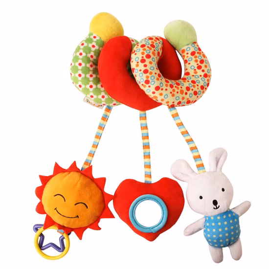 Cochecito en espiral para asiento de coche, cuna, cochecito, sonajeros colgantes para bebés, juguetes para bebés, niños y niñas