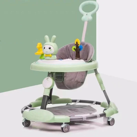 Nuevo modelo de andador ajustable plegable para bebé, Color rosa y azul, bonito, 3 en 1