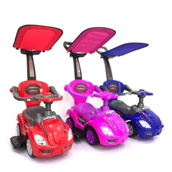 Hebei Factory Plastic Baby Push Cars para niños Baby Ride on Push Magic Swing Cars 3 en 1 Deluxe Mega Car con Horn Music