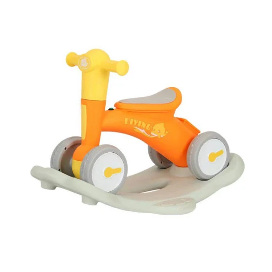 Regalo de cumpleaños para niños de 1 a 6 años Coche de juguete de cuatro ruedas Caballo balancín para niños de doble uso Scooter 2 en 1 Andador Música Luces Equilibrio