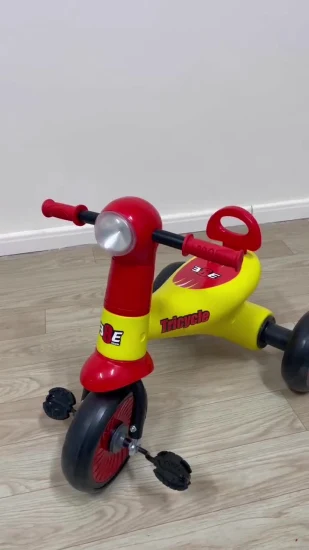 Venta al por mayor de fábrica de juguetes para niños Rueda de espuma de seguridad 3 ruedas Triciclo para niños de acero metálico